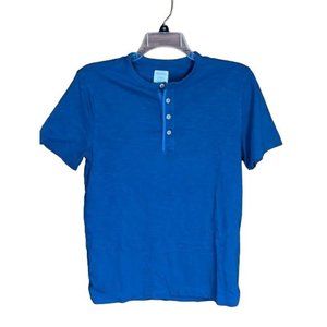 Merona Medium Button Front T-Shirt - Light Blue